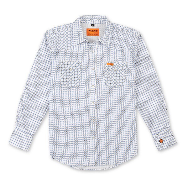 Wrangler FR Lightweight Work Shirt in White